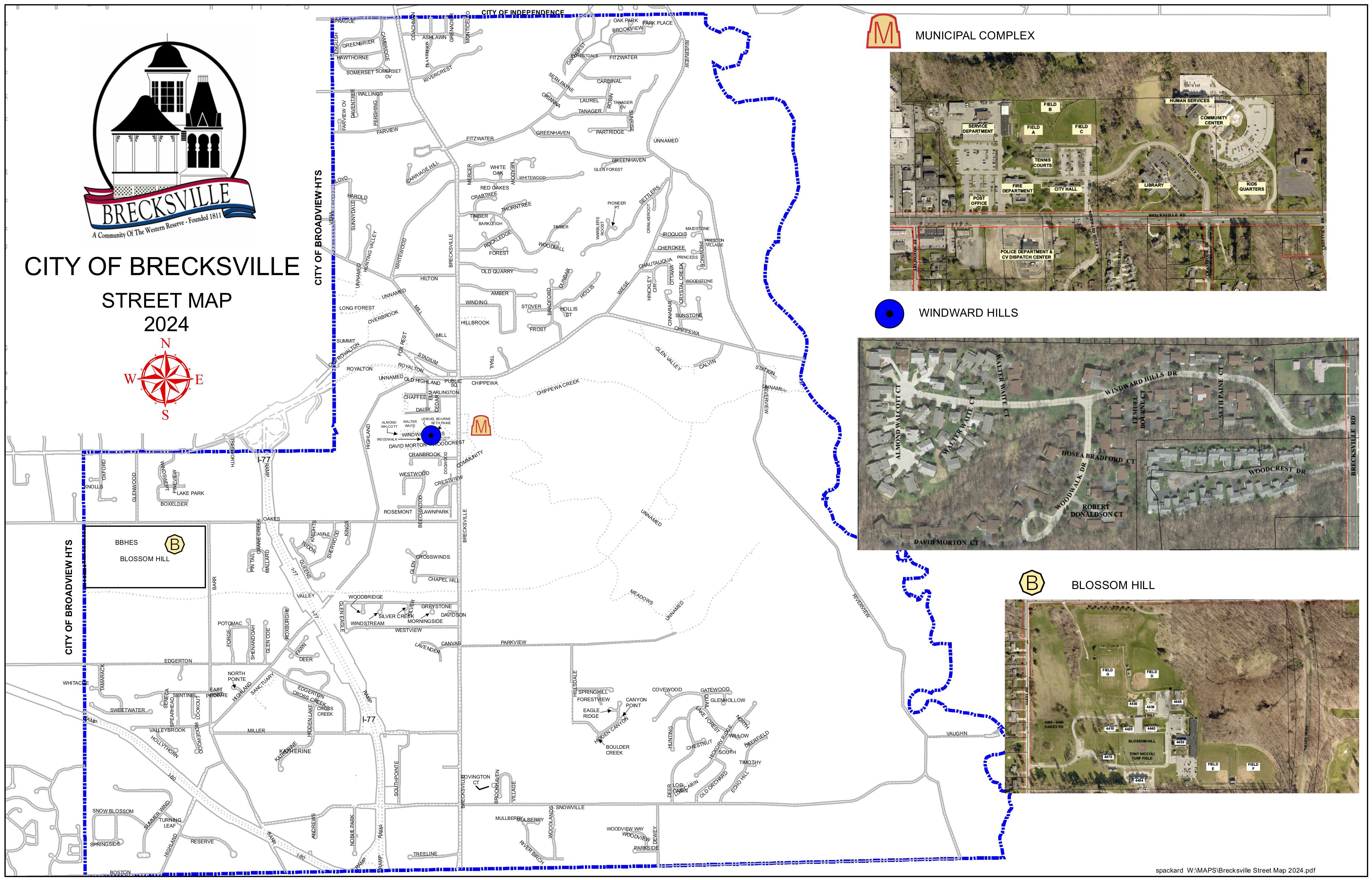 Brecksville Street Map